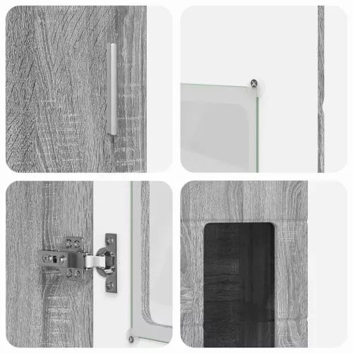  Magasfiú polcokkal Szürke Sonoma 60 x 35 x 182 cm Faanyag