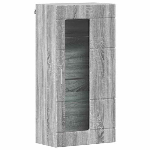  TV szekrény garnitúra fiókkal polcokkal Szürke Sonoma Faanyag