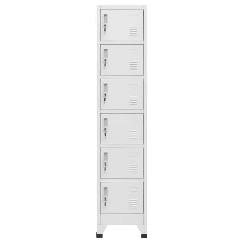  világosszürke acél zárható szekrény 38 x 40 x 180 cm