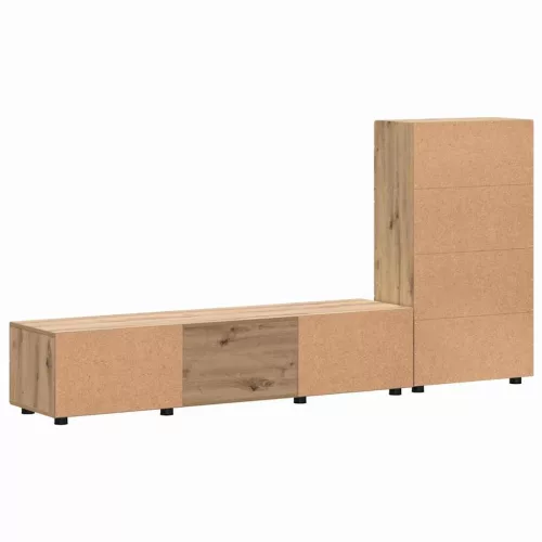  TV szekrény garnitúra fiókkal polcokkal Artisan tölgy Faanyag
