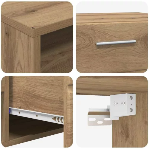  TV szekrény garnitúra fiókkal polcokkal Artisan tölgy Faanyag