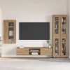  TV szekrény garnitúra fiókkal polcokkal Artisan tölgy Faanyag