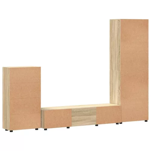  TV szekrény garnitúra fiókkal polcokkal Sonoma tölgy Faanyag