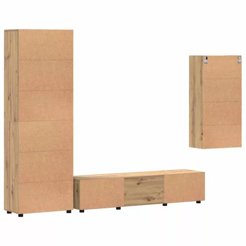  TV szekrény garnitúra fiókkal polcokkal Artisan tölgy Faanyag