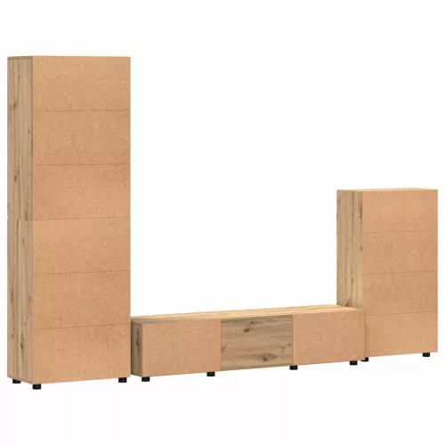  TV szekrény garnitúra fiókkal polcokkal Artisan tölgy Faanyag