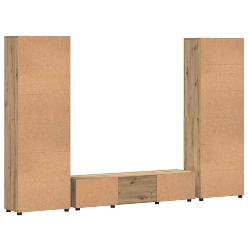  TV szekrény garnitúra fiókkal polcokkal Artisan tölgy Faanyag