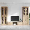  TV szekrény garnitúra fiókkal polcokkal Sonoma tölgy Faanyag
