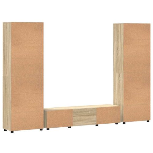  TV szekrény garnitúra fiókkal polcokkal Sonoma tölgy Faanyag