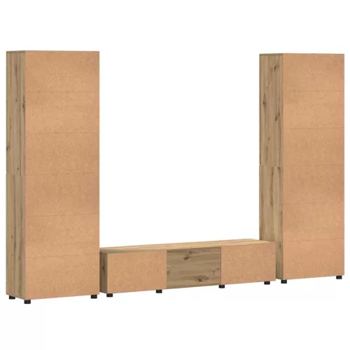  TV szekrény garnitúra fiókkal polcokkal Artisan tölgy Faanyag