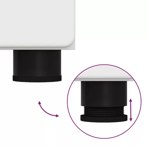  Fürdőszoba szekrény szett tükörrel ajtóval TULUM Fehér Faanyag