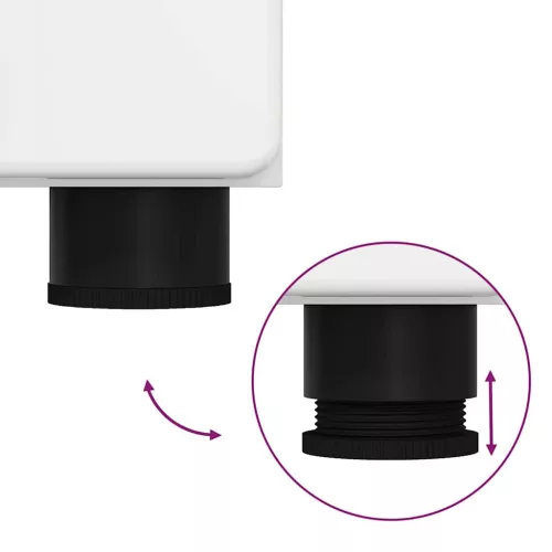  Fürdőszoba bútor szett ajtóval TULUM Magas Fényű Fehér Faanyag