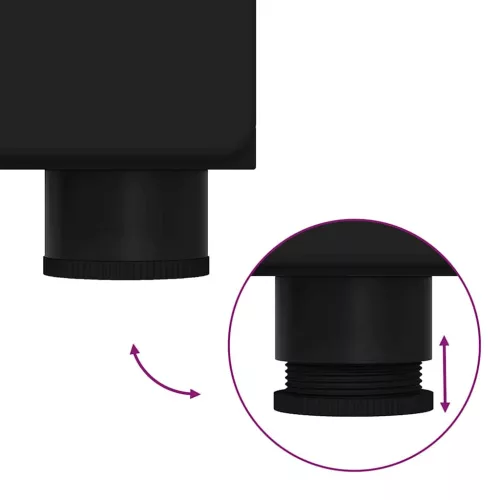  Fürdőszoba bútor szett fiókkal polcokkal TULUM Fekete Faanyag