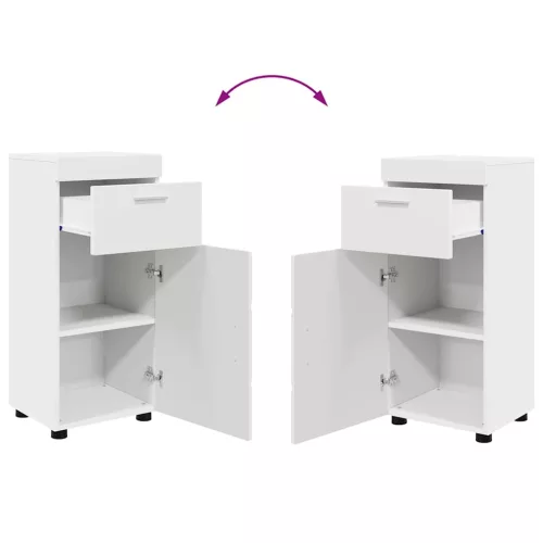  Fürdőszoba bútor szett fiókkal polcokkal TULUM Fehér Faanyag