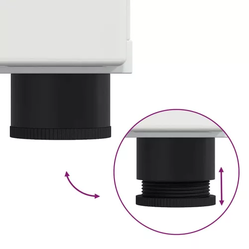  Fürdőszoba bútor szett fiókkal TULUM Magas Fényű Fehér Faanyag