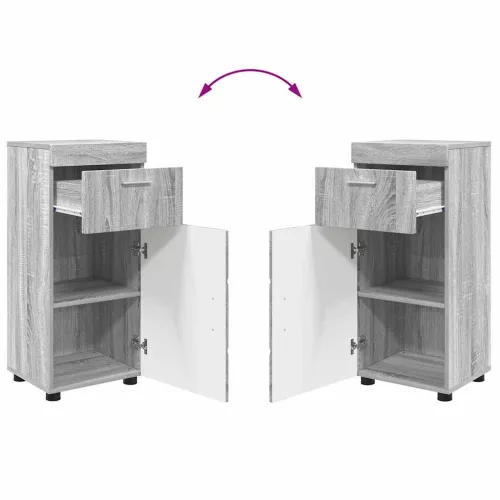  Fürdőszoba bútor szett fiókkal TULUM Szürke Sonoma Faanyag