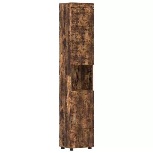  Fürdőszoba bútor szett fiókkal TULUM Füstölt tölgy Faanyag