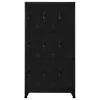  fekete acél zárható szekrény 90 x 45 x 180 cm