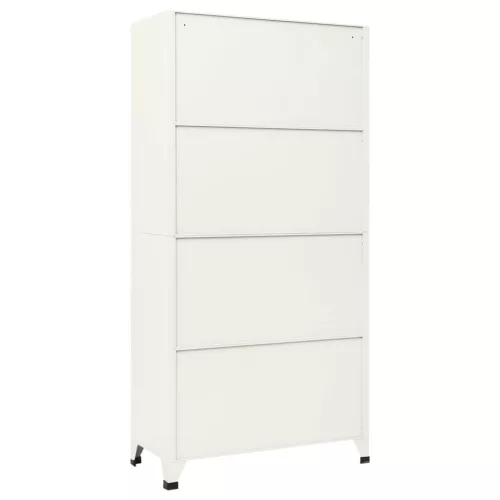  szürke-kék acél zárható szekrény 90 x 45 x 180 cm