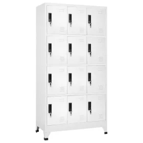  fehér acél zárható szekrény 90 x 45 x 180 cm