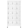  világosszürke acél zárható szekrény 90 x 40 x 180 cm