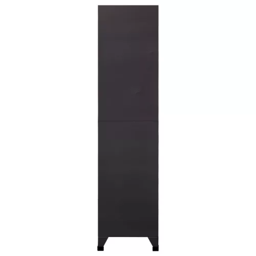  antracitszürke és fehér acél zárható szekrény 90 x 40 x 180 cm