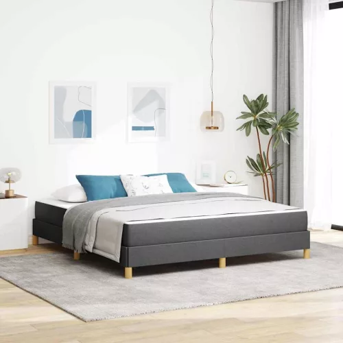  Boxrugós ágy Taupe, Barna 180 x 200 cm Szövet, Mérnöki Fa