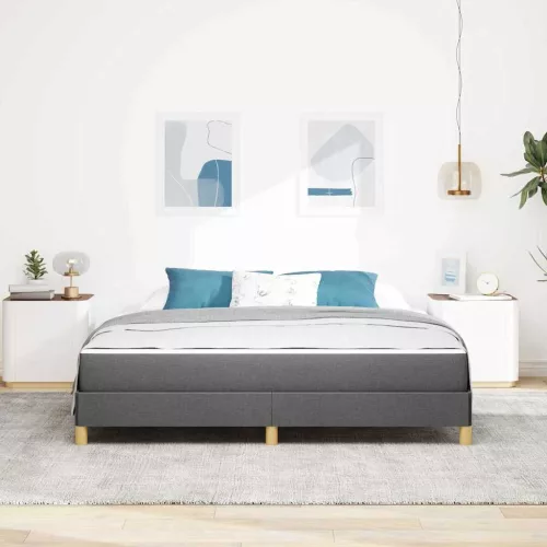  Boxrugós ágy Taupe, Barna 180 x 200 cm Szövet, Mérnöki Fa