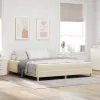  Boxrugós ágy Krém, barna 180 x 200 cm Szövet, Mérnöki Fa