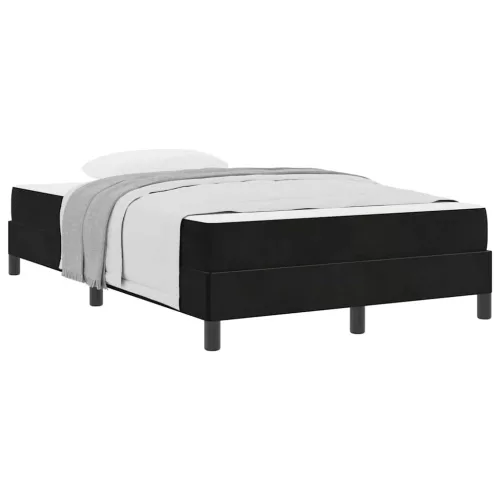  Boxspring ágy matraccal Fekete 120 x 200 cm Bársony