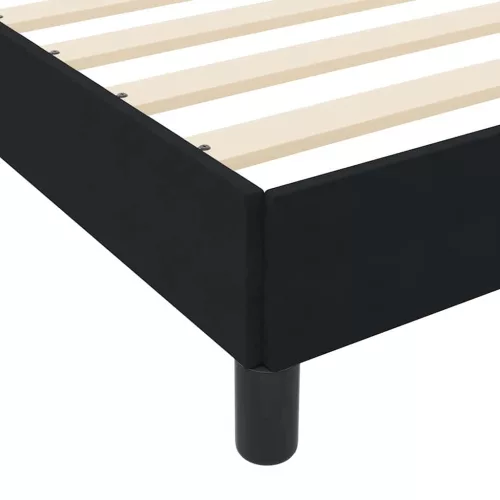  Boxspring ágy matraccal Fekete 120 x 200 cm Bársony