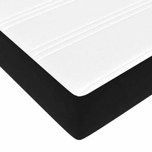  Boxspring ágy matraccal Fekete 120 x 200 cm Bársony