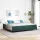  Boxspring ágy matraccal Sötétzöld 200 x 200 cm Bársony