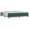  Boxspring ágy matraccal Sötétzöld 200 x 200 cm Bársony