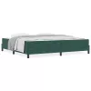  Boxspring ágy matraccal Sötétzöld 200 x 200 cm Bársony