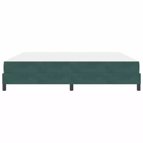  Boxspring ágy matraccal Sötétzöld 200 x 200 cm Bársony