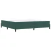  Boxspring ágy matraccal Sötétzöld 200 x 200 cm Bársony