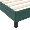  Boxspring ágy matraccal Sötétzöld 200 x 200 cm Bársony