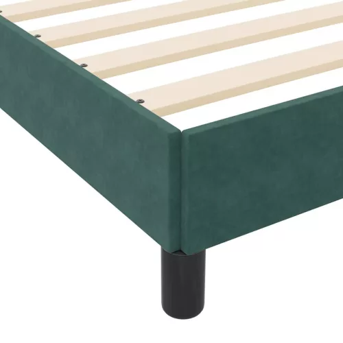  Boxspring ágy matraccal Sötétzöld 200 x 200 cm Bársony