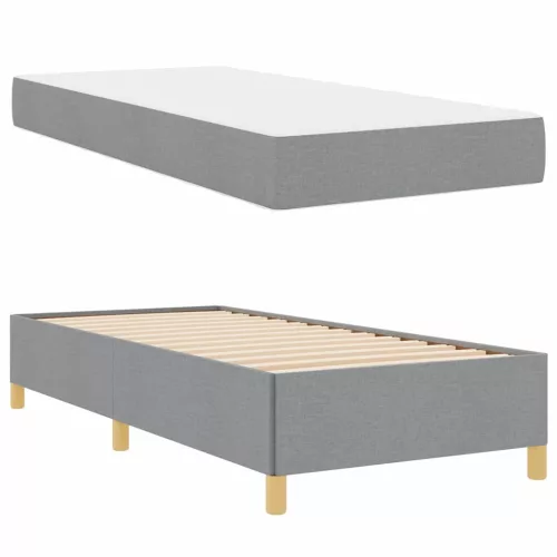  Boxrugós ágy Egyéb Fekete és Barna és Fehér 80 x 200 cm szövet