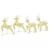  LED rénszarvasok 80 LED-del 4 pcs Arany 64 x 42 x 15 cm PET