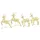  LED rénszarvasok 80 LED-del 4 pcs Arany 64 x 42 x 15 cm PET