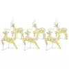  LED rénszarvasok 180 LED-del 6 pcs Arany 64 x 42 x 15 cm PET