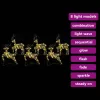  LED rénszarvasok 180 LED-del 6 pcs Arany 64 x 42 x 15 cm PET