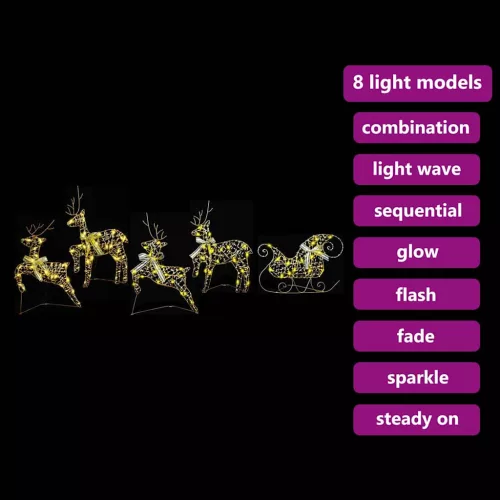  LED rénszarvasok 40 LED-del 5 pcs Arany PET
