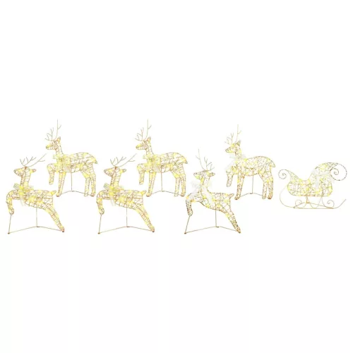  LED rénszarvasok 40 LED-del 7 pcs Arany PET