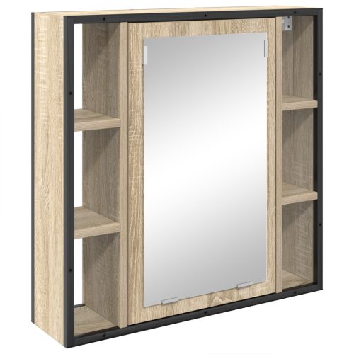  Fürdőszoba bútor szett 3 pcs sonoma tölgy 33 x 33 x 185.5 cm