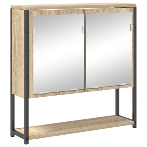  Fürdőszoba bútor szett 4 pcs sonoma tölgy 33 x 33 x 188.5 cm