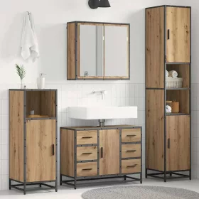    Fürdőszoba bútor szett fiókkal 4 pcs Artisan tölgy Faanyag