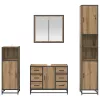  Fürdőszoba bútor szett fiókkal 4 pcs Artisan tölgy Faanyag