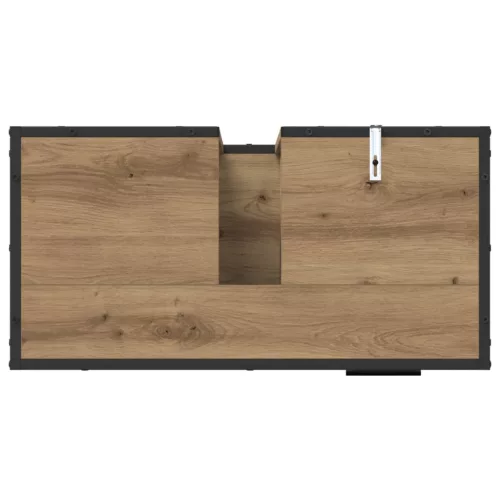  Fürdőszoba bútor szett fiókkal 2 pcs Artisan tölgy Faanyag